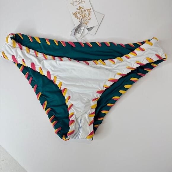 Becca Reversible Small Camille Low Rise Bikini Bottom Whipstitch - Picture 11 of 13